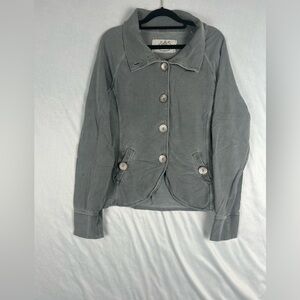 prAna Women’s Organic Cotton Button-Up Blazer Jacket, Size XL